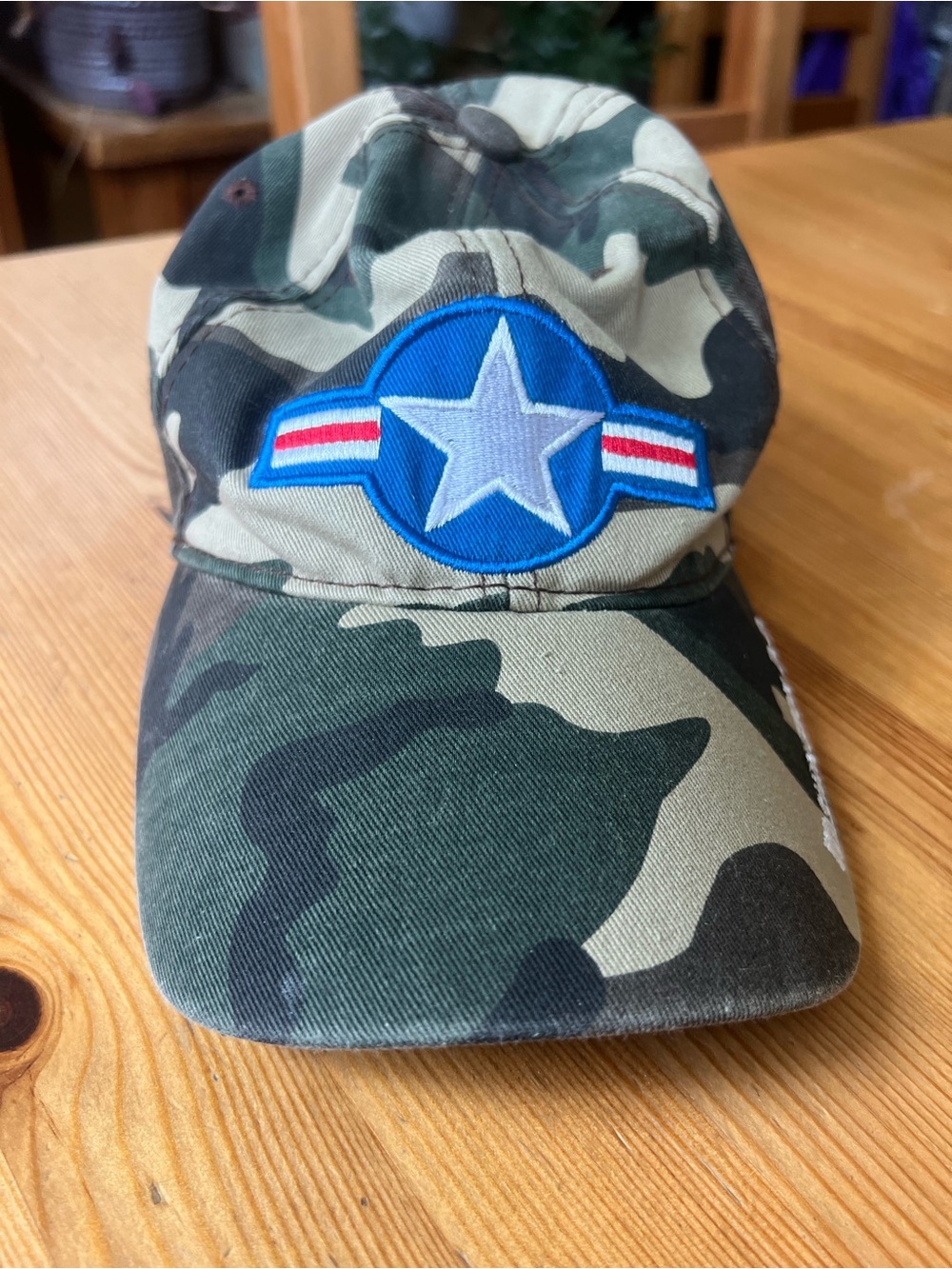 SMITHSONIAN NATIONAL AIR AND SPACE MUSEUM BASEBALL CAP HAT Camo W Patch